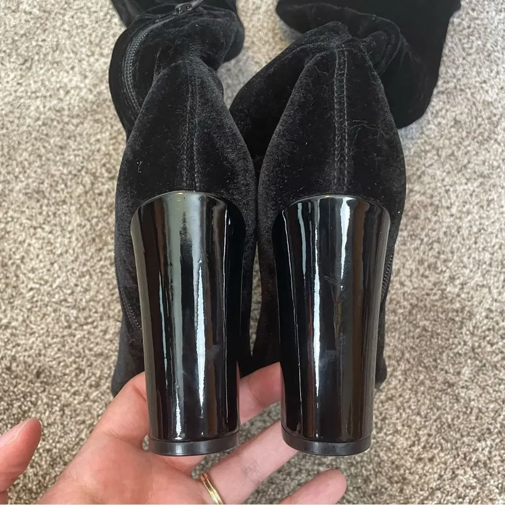 GUESS {6} Over-the-Knee Boots Black Lolo EUC Women’s Velvet Boot